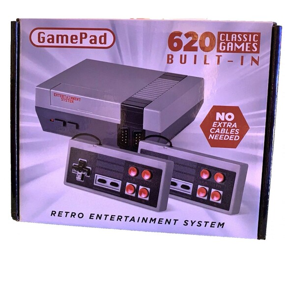 Gamepad Retro Entertainment System 620 Classic Games No Extra Cables Needed New - Picture 1 of 3